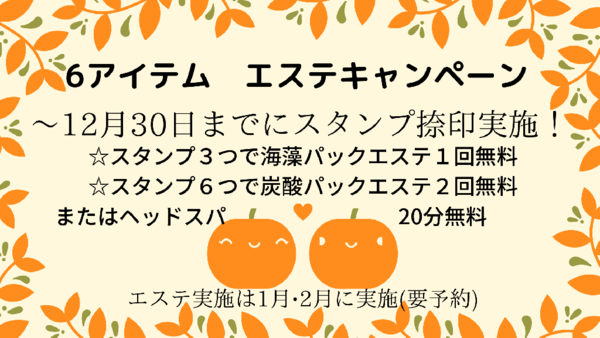 大好評❗️6アイテム　エステキャンペーン‼️