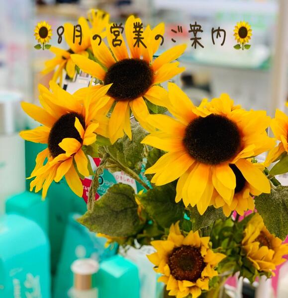 8月の営業のご案内🌻